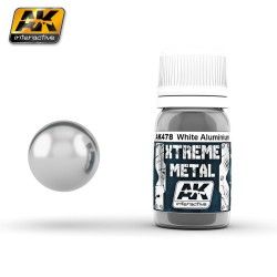 Verf AKInteravtive AK478 Xtreme Metaalkleur Aluminium Wit 30 ml