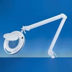 Knikarm LED-lamp met vergrootglas