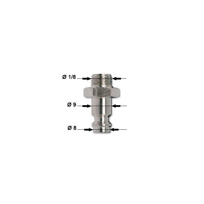 1/8" connector voor mannelijke compressor snelkoppeling