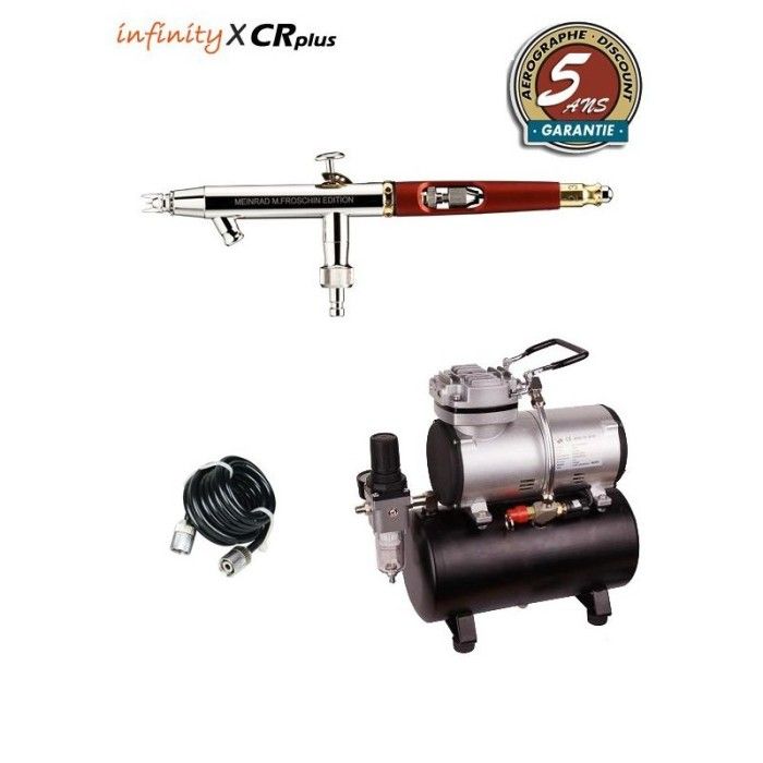 Infinity X CR Plus Solo Airbrush Pack (0,15 mm) + RM 3500 Compressor