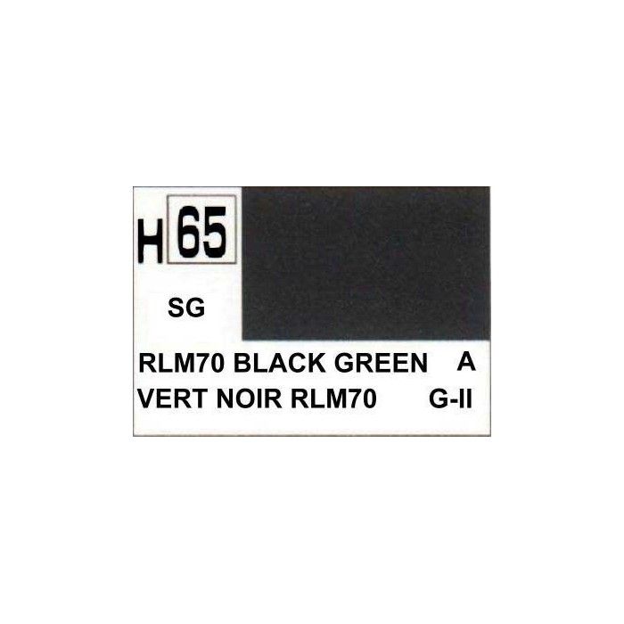 Waterige Hobby-kleurlakken H065 RLM70 Zwart Groen