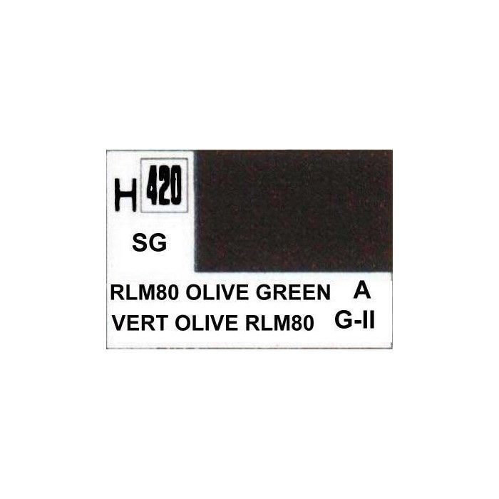 Waterige Hobby-kleurlakken H420 RLM80 Olijfgroen