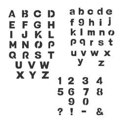 Stencil letters en cijfers 2,5cm
