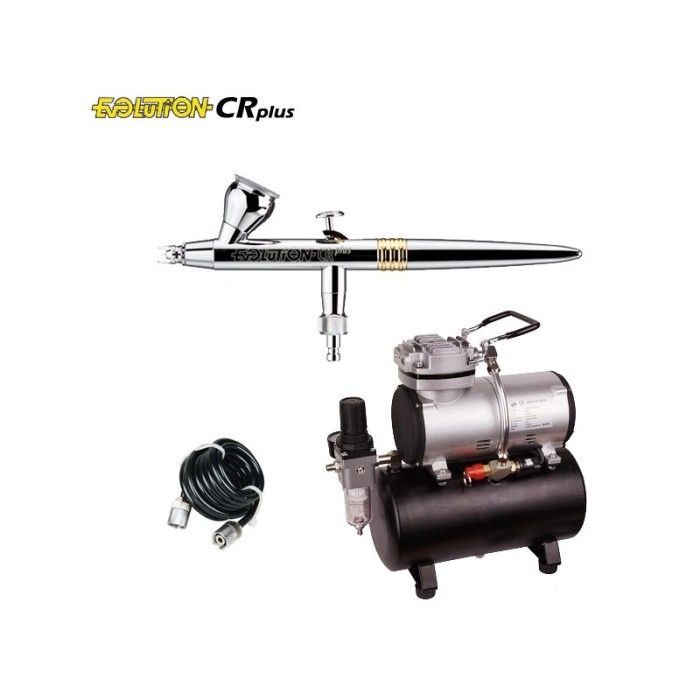 Evolution CR Plus Solo Airbrush Pack (0,2 mm) + RM 3500 Compressor